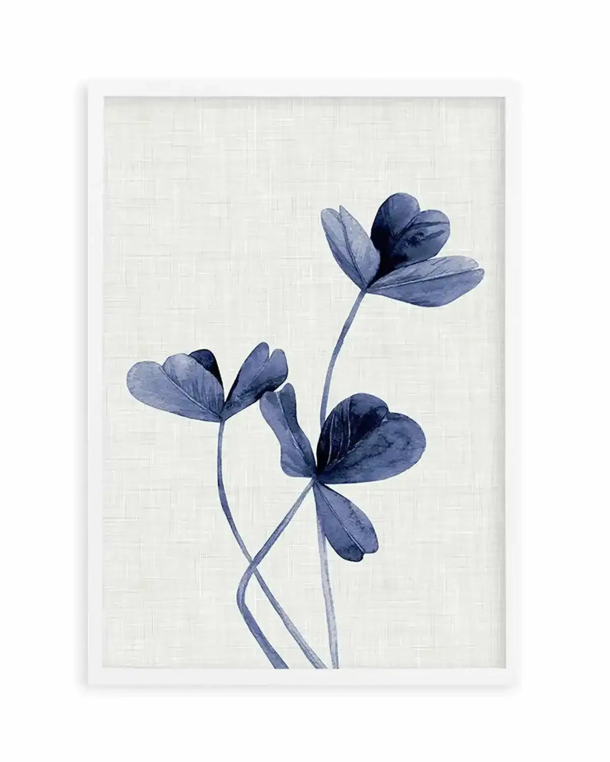 Clover | Navy Art Print from Olive et Oriel where you can shop wallpaper and artworks online