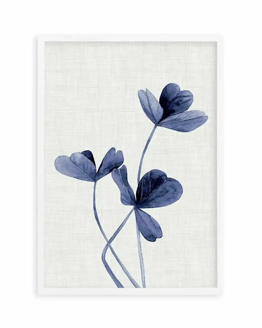 Clover | Navy Art Print from Olive et Oriel where you can shop wallpaper and artworks online