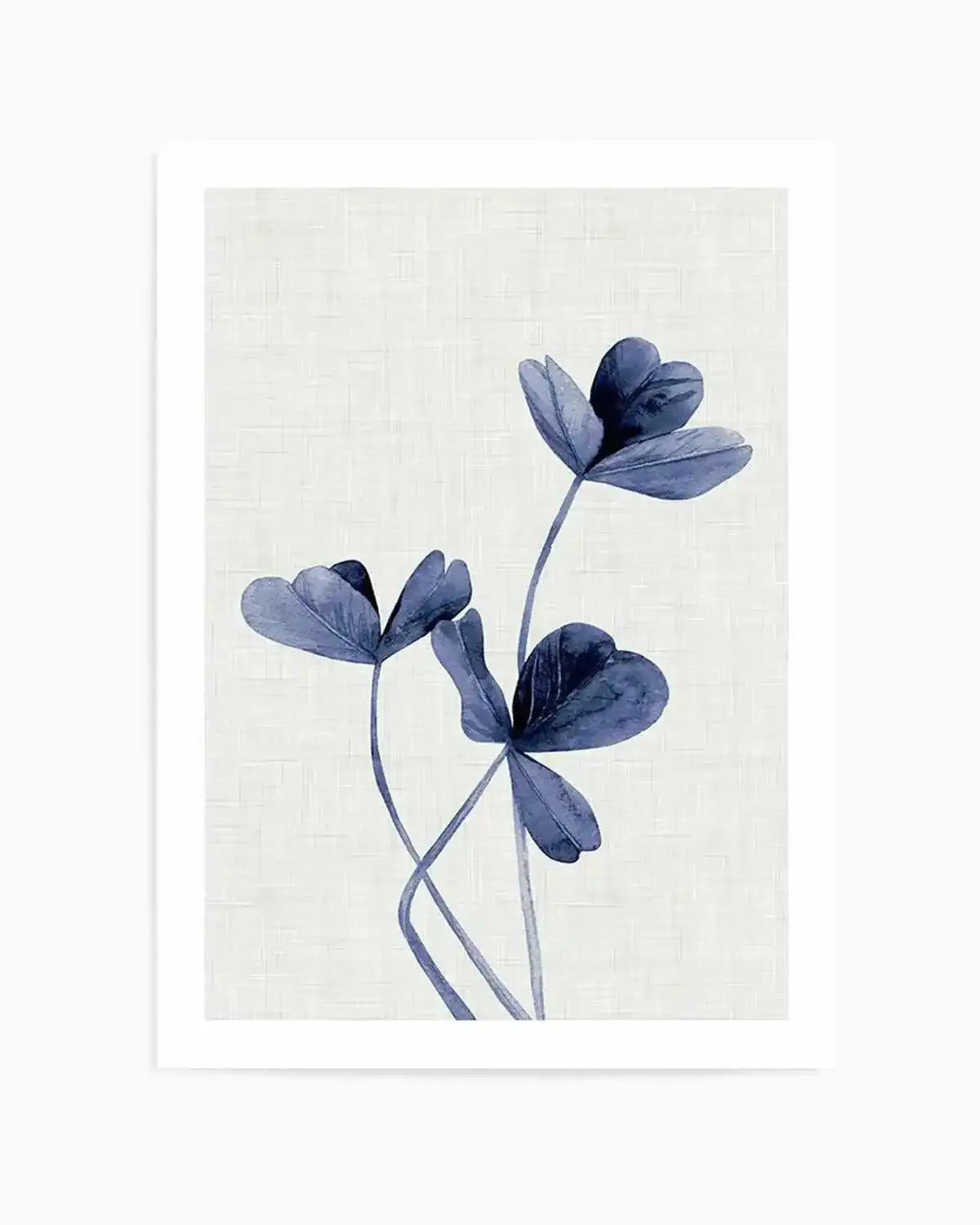 Clover | Navy Art Print from Olive et Oriel where you can shop wallpaper and artworks online