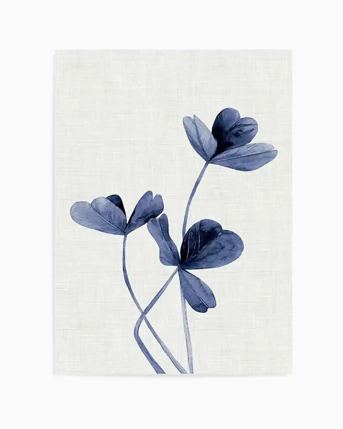 Clover | Navy Art Print from Olive et Oriel where you can shop wallpaper and artworks online