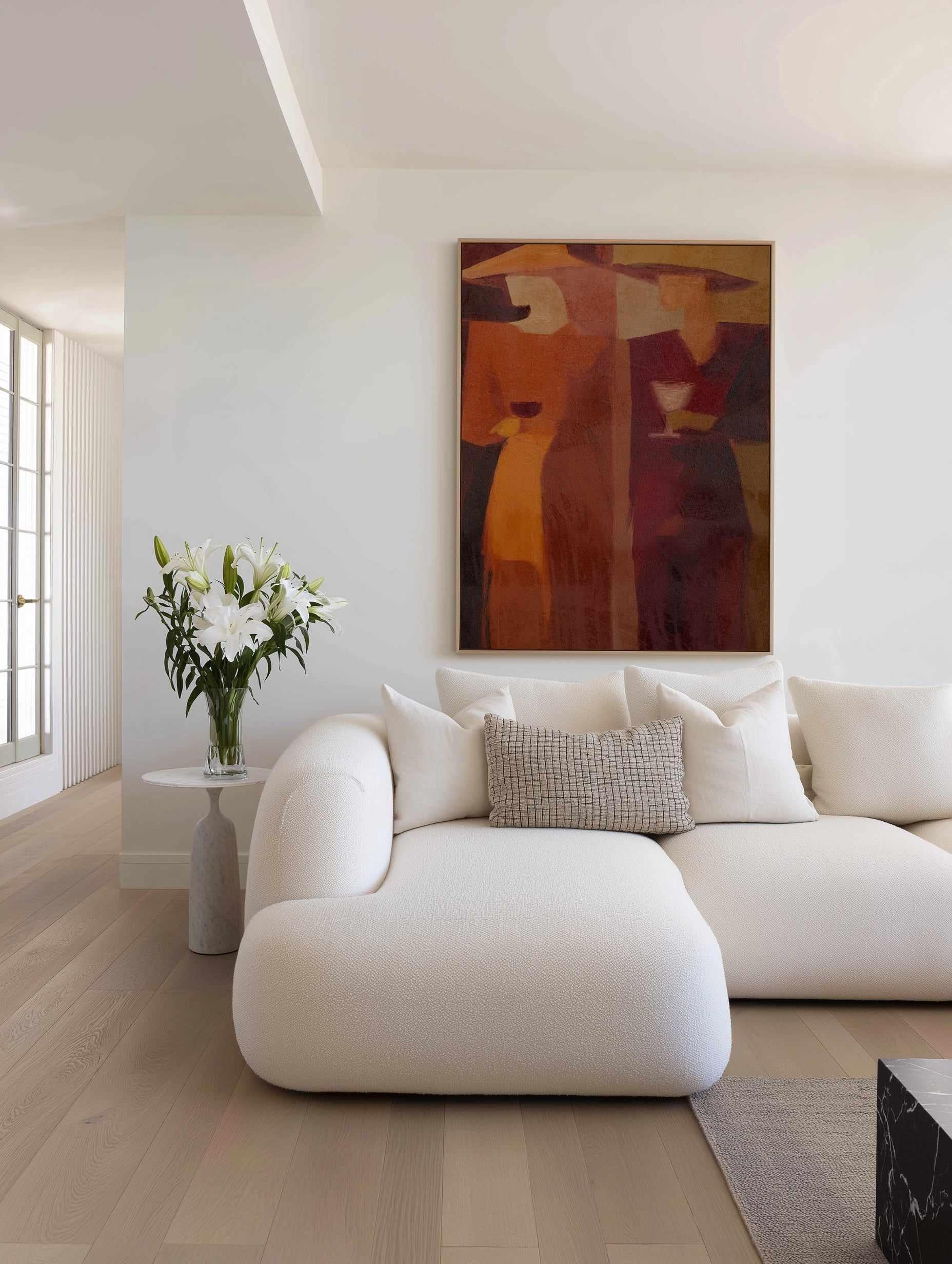 Club Vino | Framed Canvas Art Print from Olive et Oriel where you can shop wallpaper and artworks online