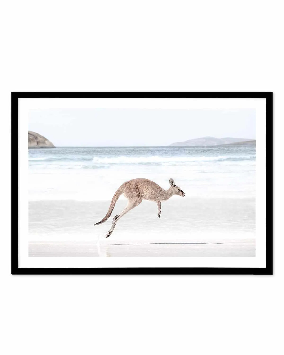 Coastal Beach Kangaroo I Art Print from Olive et Oriel where you can shop wallpaper and artworks online