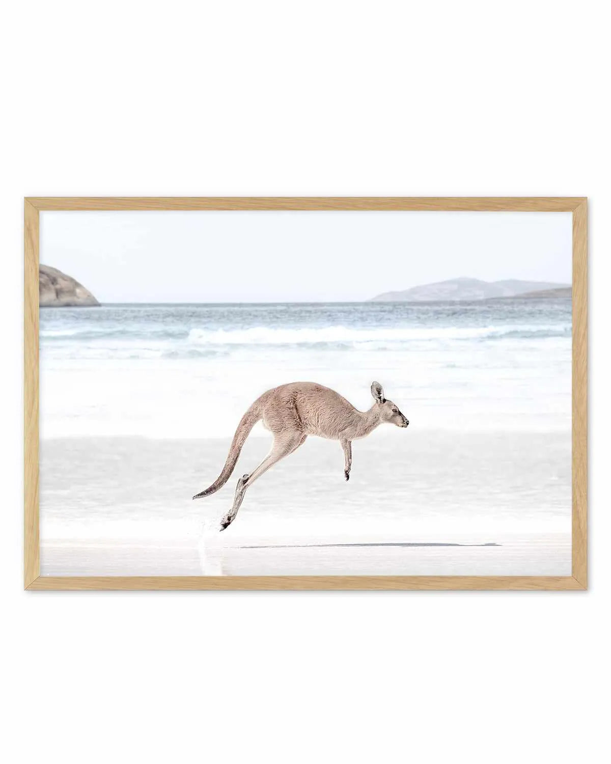 Coastal Beach Kangaroo I Art Print from Olive et Oriel where you can shop wallpaper and artworks online