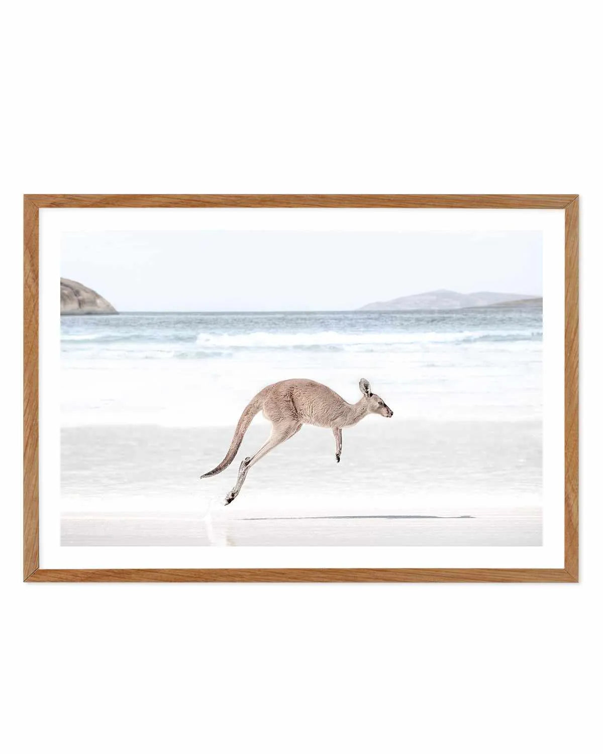 Coastal Beach Kangaroo I Art Print from Olive et Oriel where you can shop wallpaper and artworks online