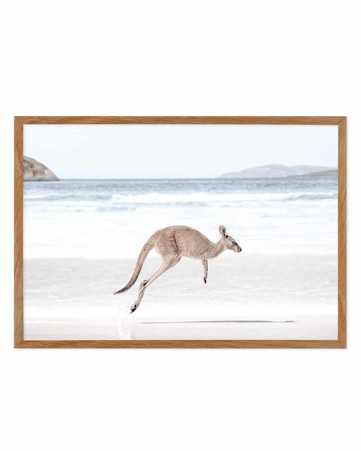 Coastal Beach Kangaroo I Art Print from Olive et Oriel where you can shop wallpaper and artworks online