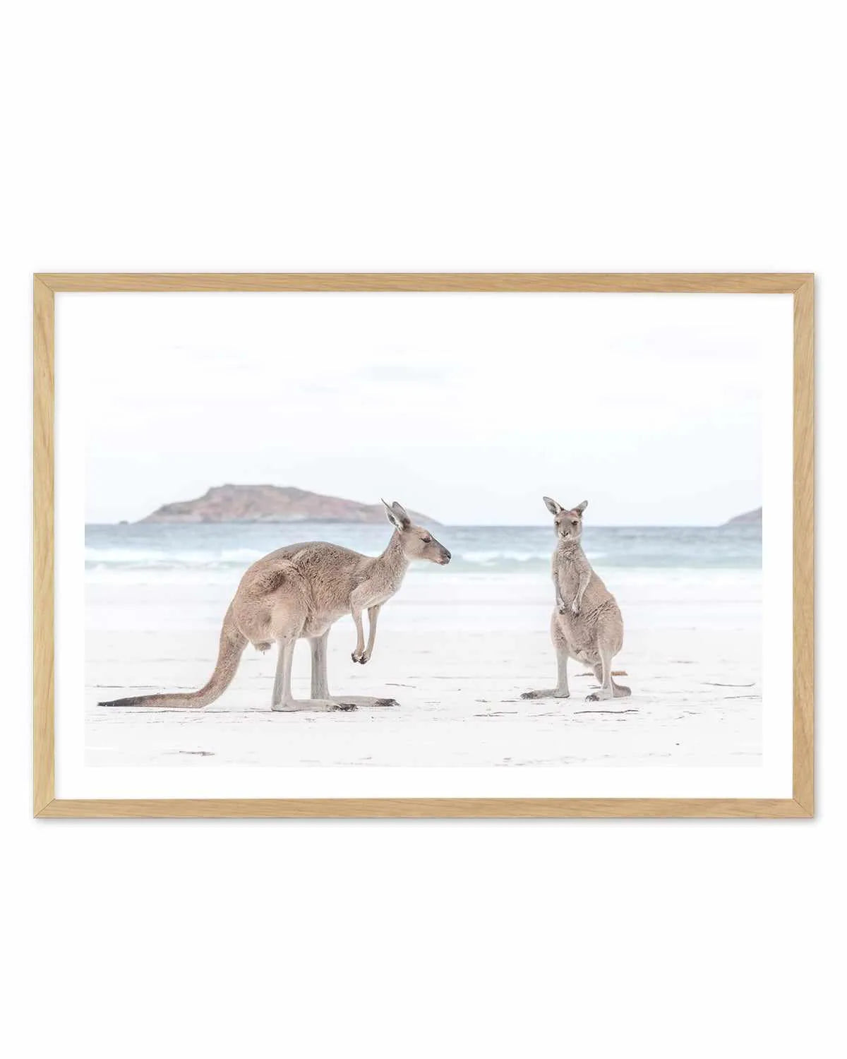 Coastal Beach Kangaroo III Art Print from Olive et Oriel where you can shop wallpaper and artworks online
