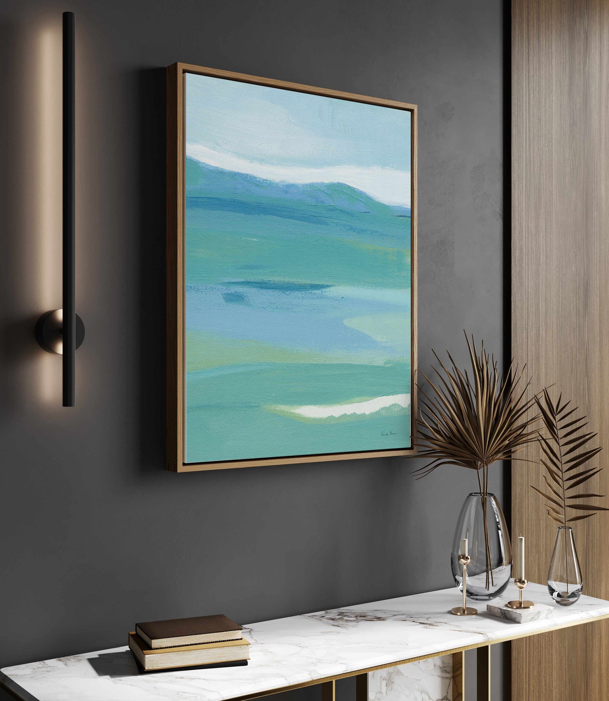 Coastal Bliss II | Framed Canvas Art Print from Olive et Oriel where you can shop wallpaper and artworks online