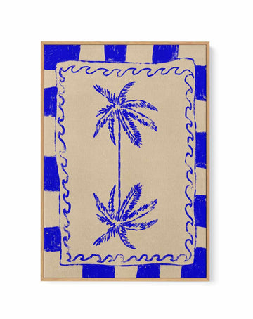 Coastal Charm by Shatha Al Dafai | Framed Canvas Art Print from Olive et Oriel where you can shop wallpaper and artworks online