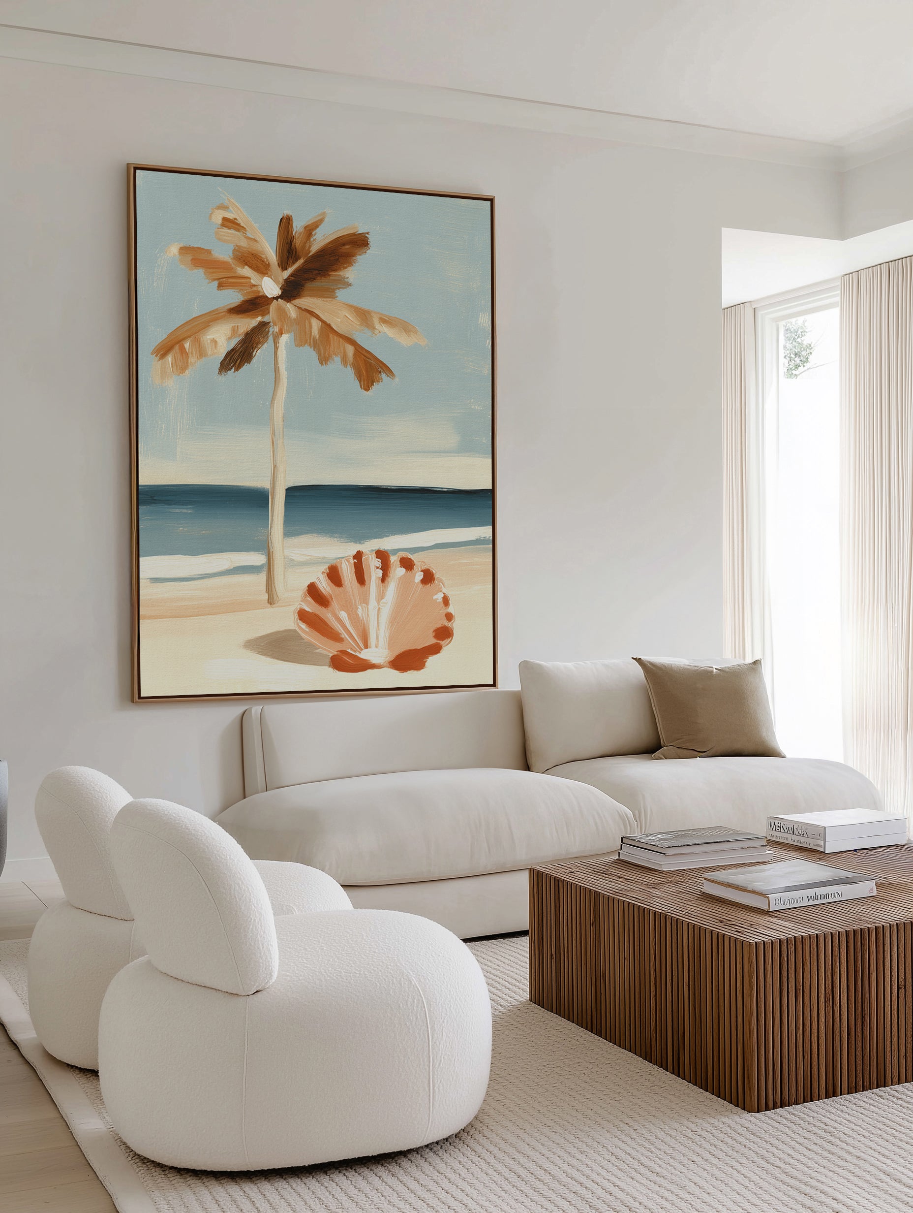 Coastal Cool | Framed Canvas Art Print from Olive et Oriel where you can shop wallpaper and artworks online