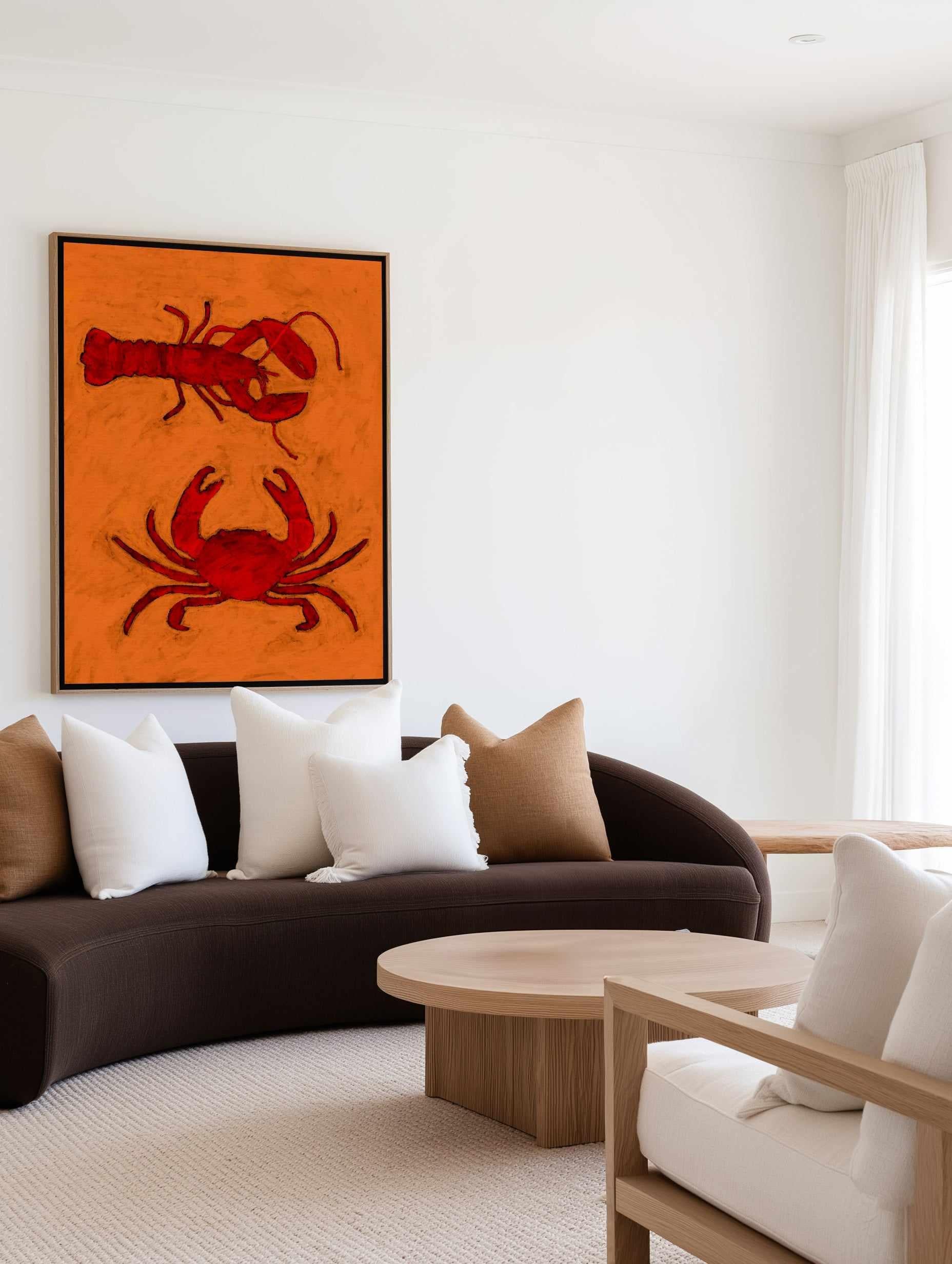 Coastal Creatures by Shatha Al Dafai | Framed Canvas Art Print from Olive et Oriel where you can shop wallpaper and artworks online