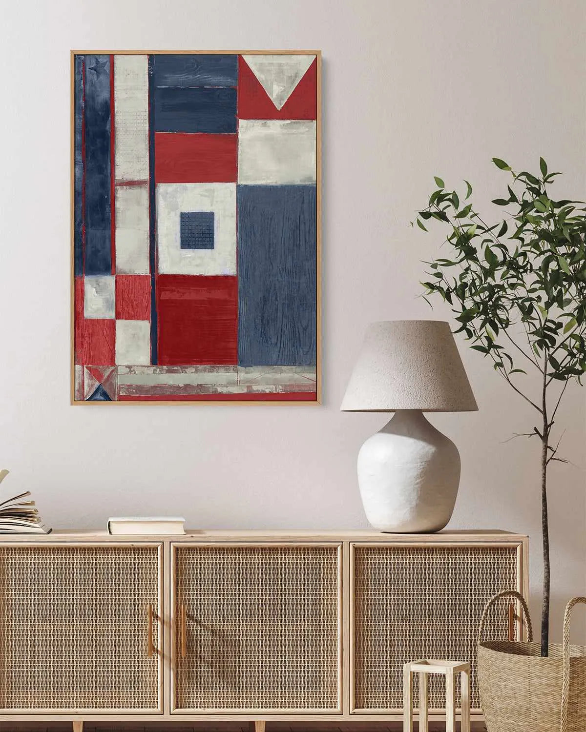 Coastal Flag I | Framed Canvas Art Print from Olive et Oriel where you can shop wallpaper and artworks online