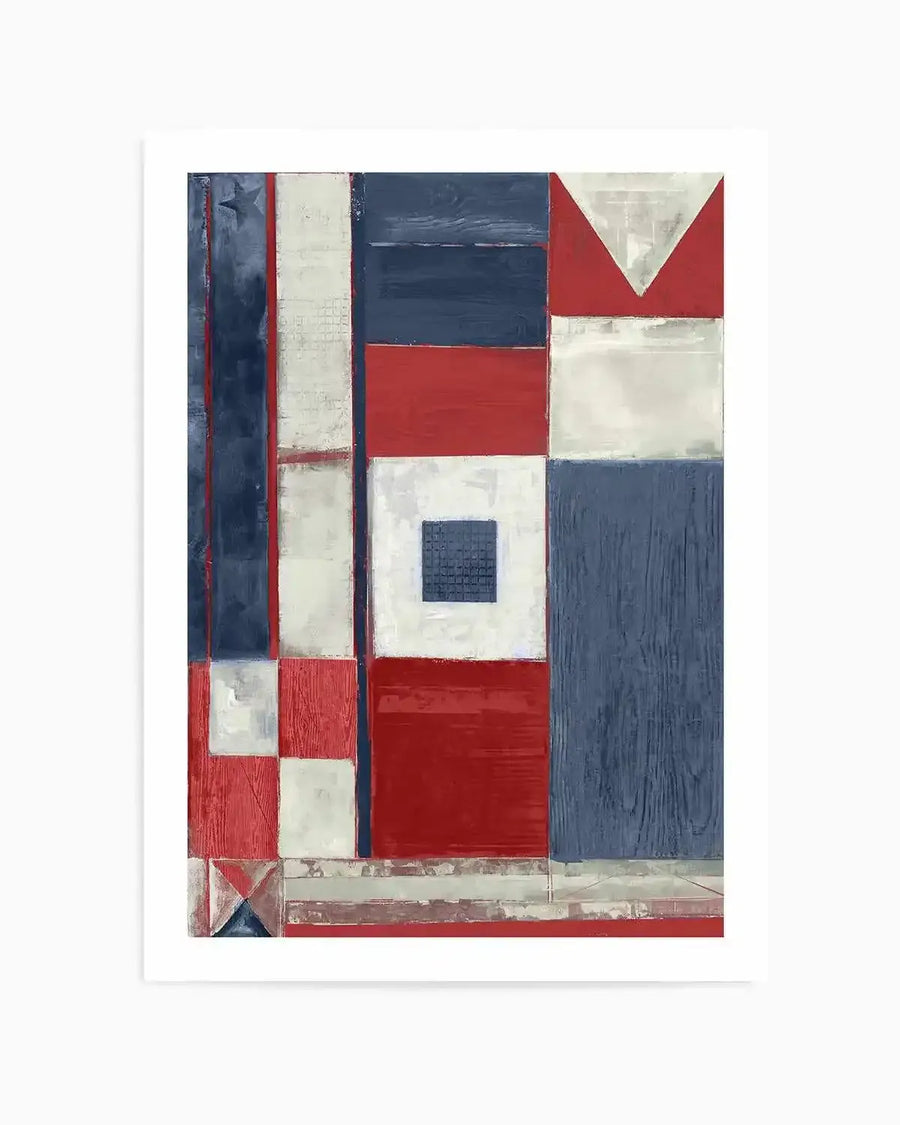 Coastal Flag I Art Print from Olive et Oriel where you can shop wallpaper and artworks online