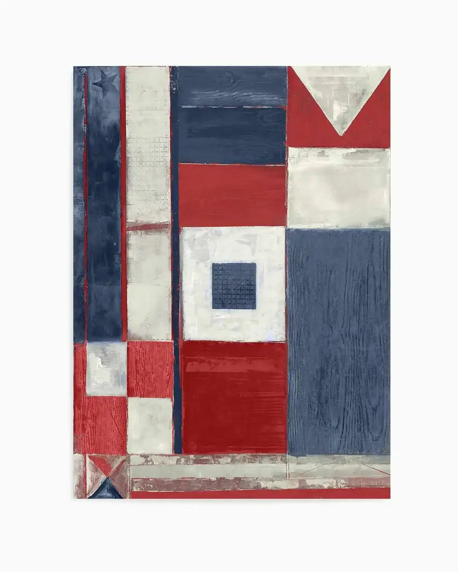Coastal Flag I Art Print from Olive et Oriel where you can shop wallpaper and artworks online