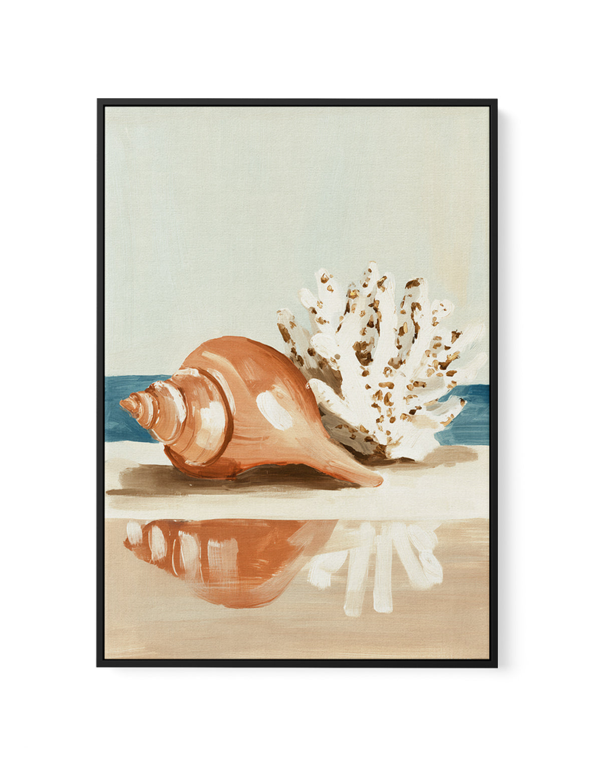 Coastal Reflections | Framed Canvas Art Print from Olive et Oriel where you can shop wallpaper and artworks online