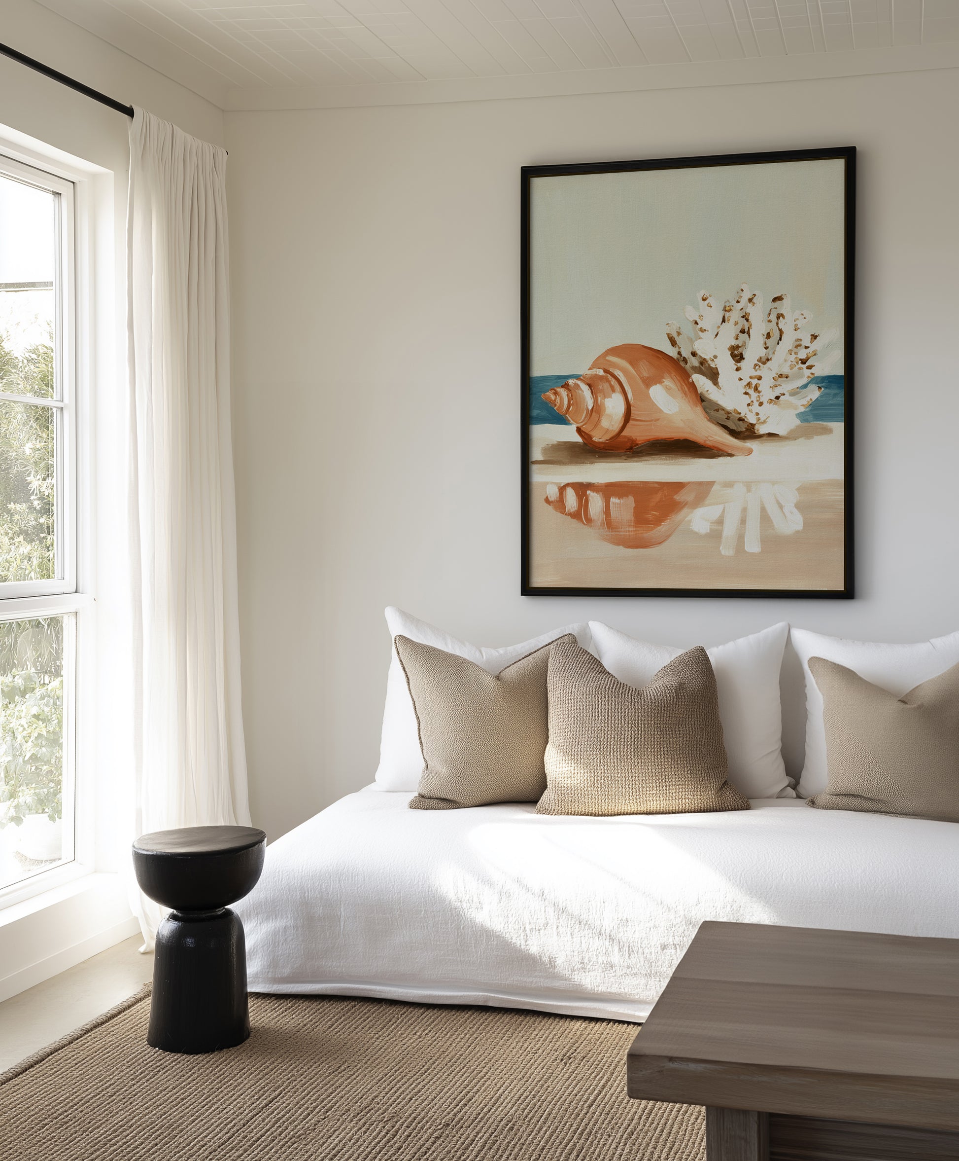 Coastal Reflections | Framed Canvas Art Print from Olive et Oriel where you can shop wallpaper and artworks online