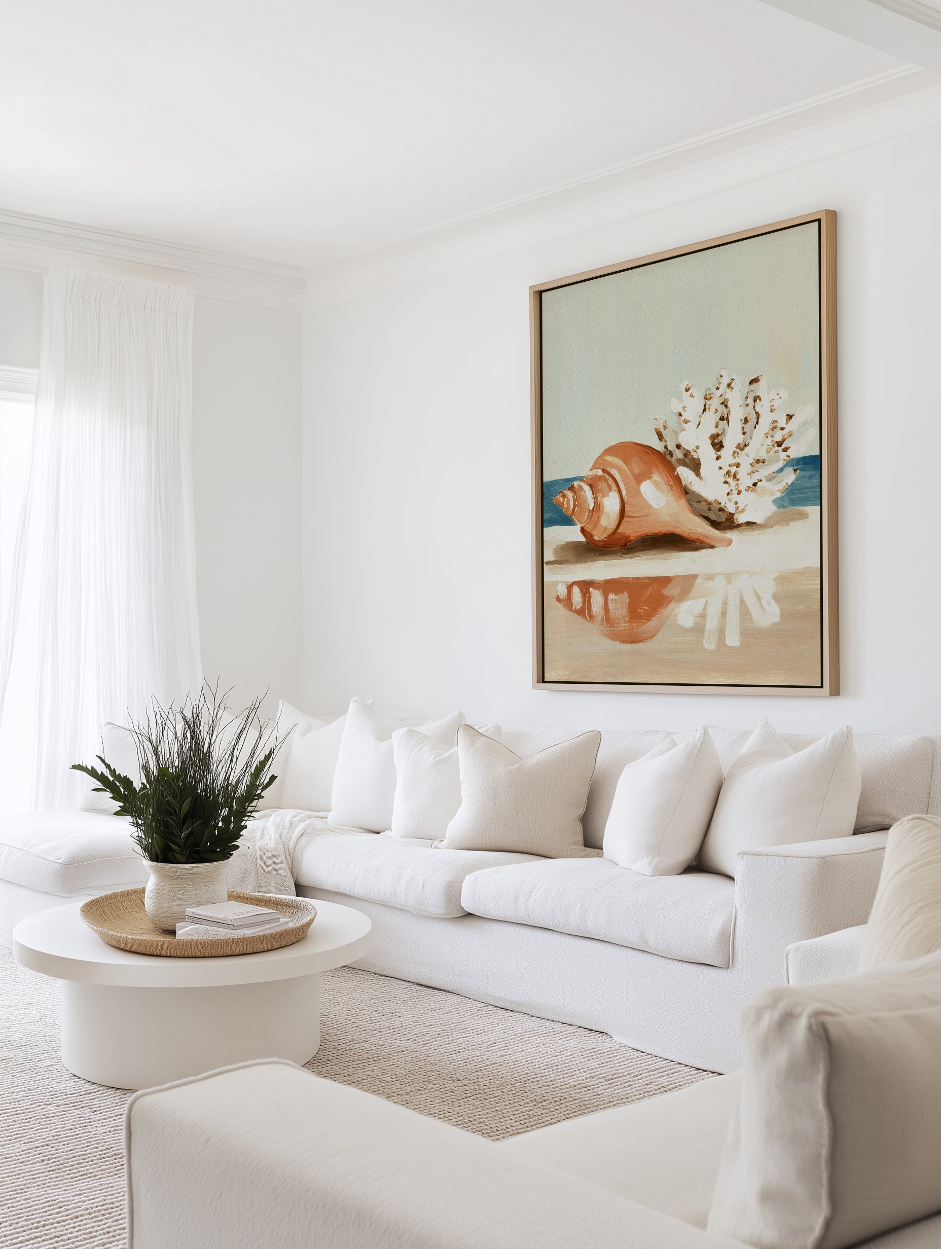 Coastal Reflections | Framed Canvas Art Print from Olive et Oriel where you can shop wallpaper and artworks online