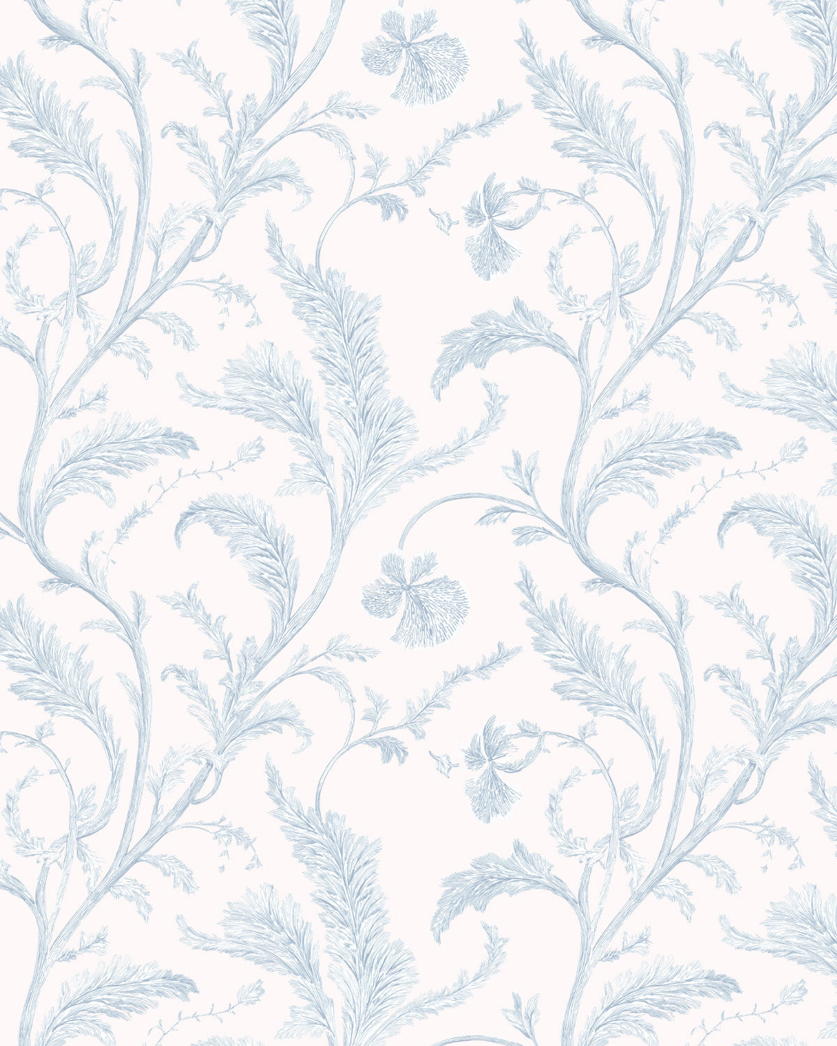 Coastal Canopy in Hamptons Blue Wallpaper