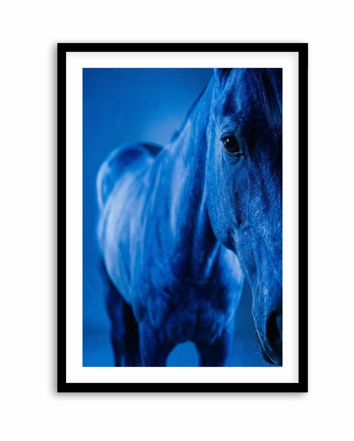 Cobalt Stallion | Art Print from Olive et Oriel where you can shop wallpaper and artworks online