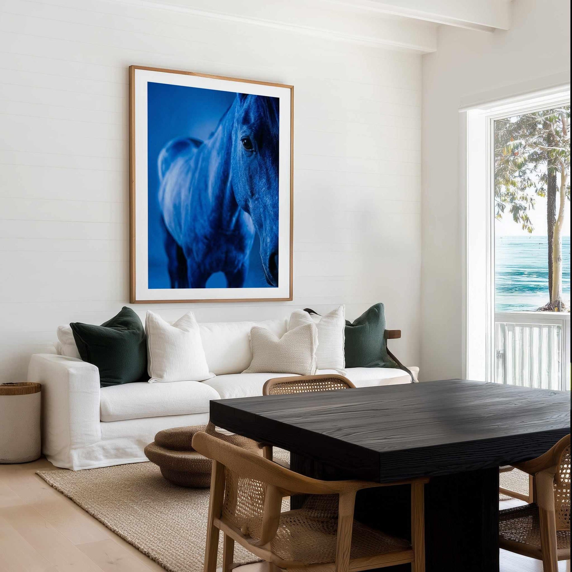 Cobalt Stallion | Art Print from Olive et Oriel where you can shop wallpaper and artworks online