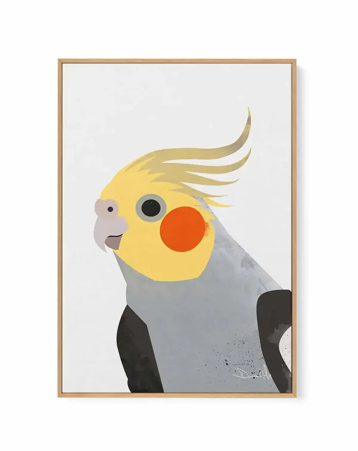 Cockatiel II by Dan Hobday | Framed Canvas Art Print from Olive et Oriel where you can shop wallpaper and artworks online