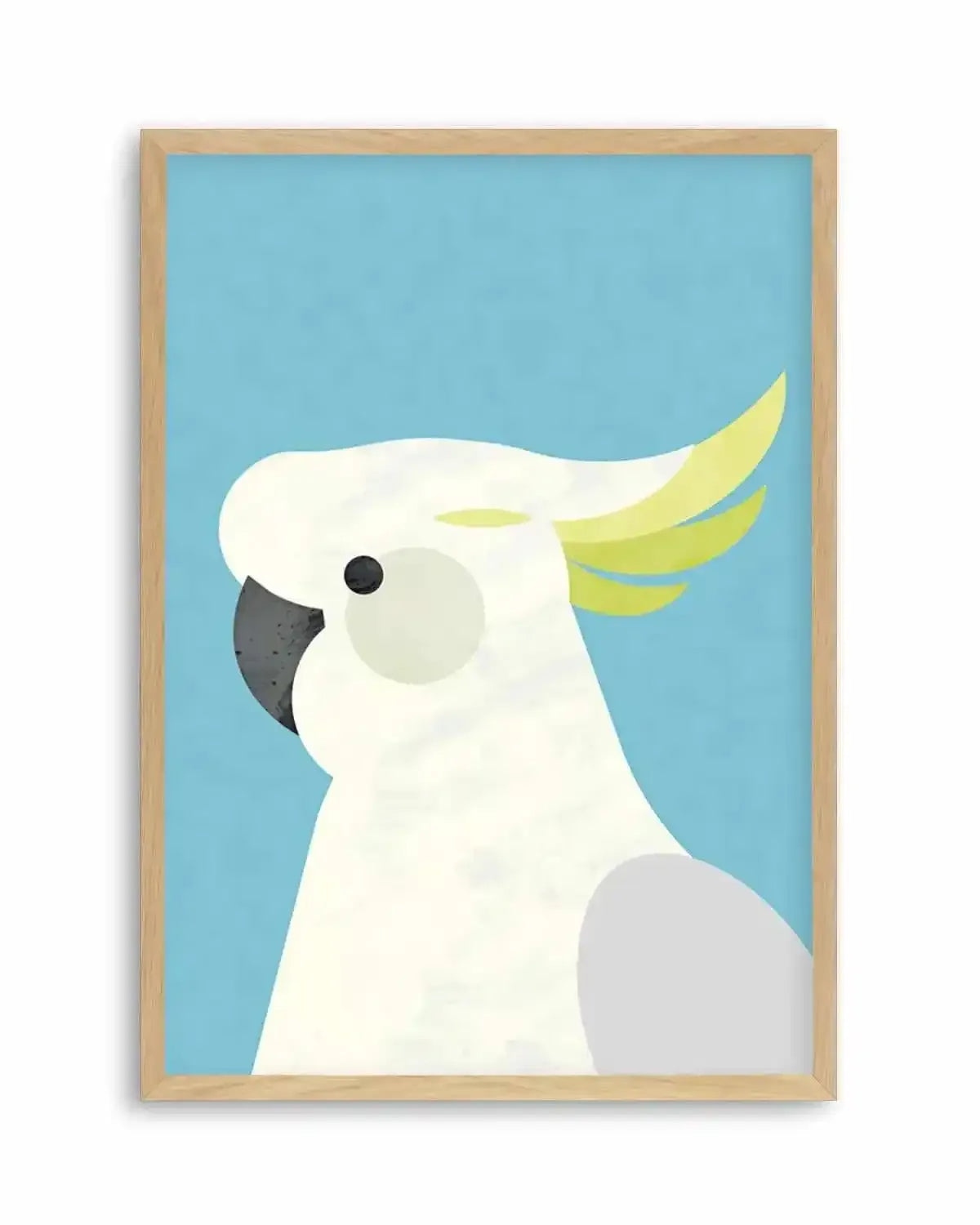 Cockatoo on Blue by Dan Hobday Art Print from Olive et Oriel where you can shop wallpaper and artworks online