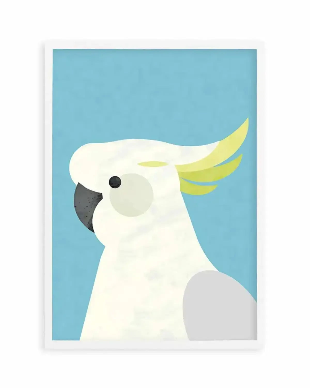 Cockatoo on Blue by Dan Hobday Art Print from Olive et Oriel where you can shop wallpaper and artworks online