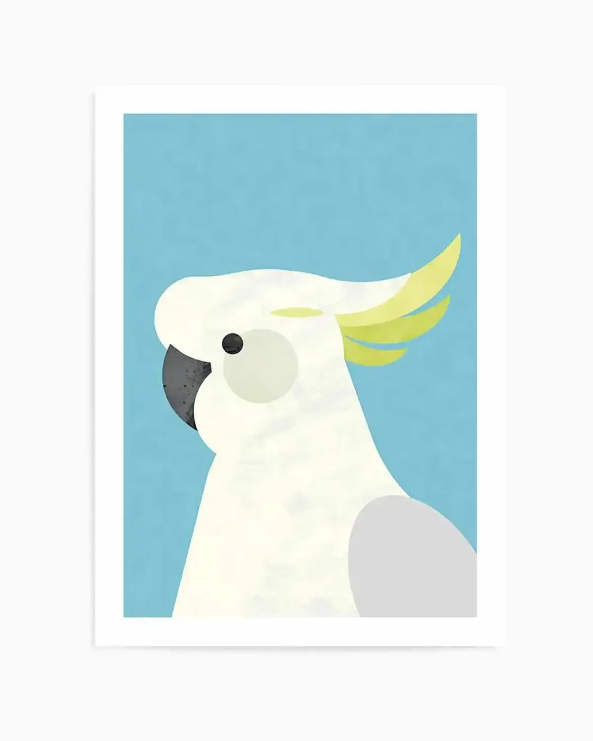 Cockatoo on Blue by Dan Hobday Art Print from Olive et Oriel where you can shop wallpaper and artworks online