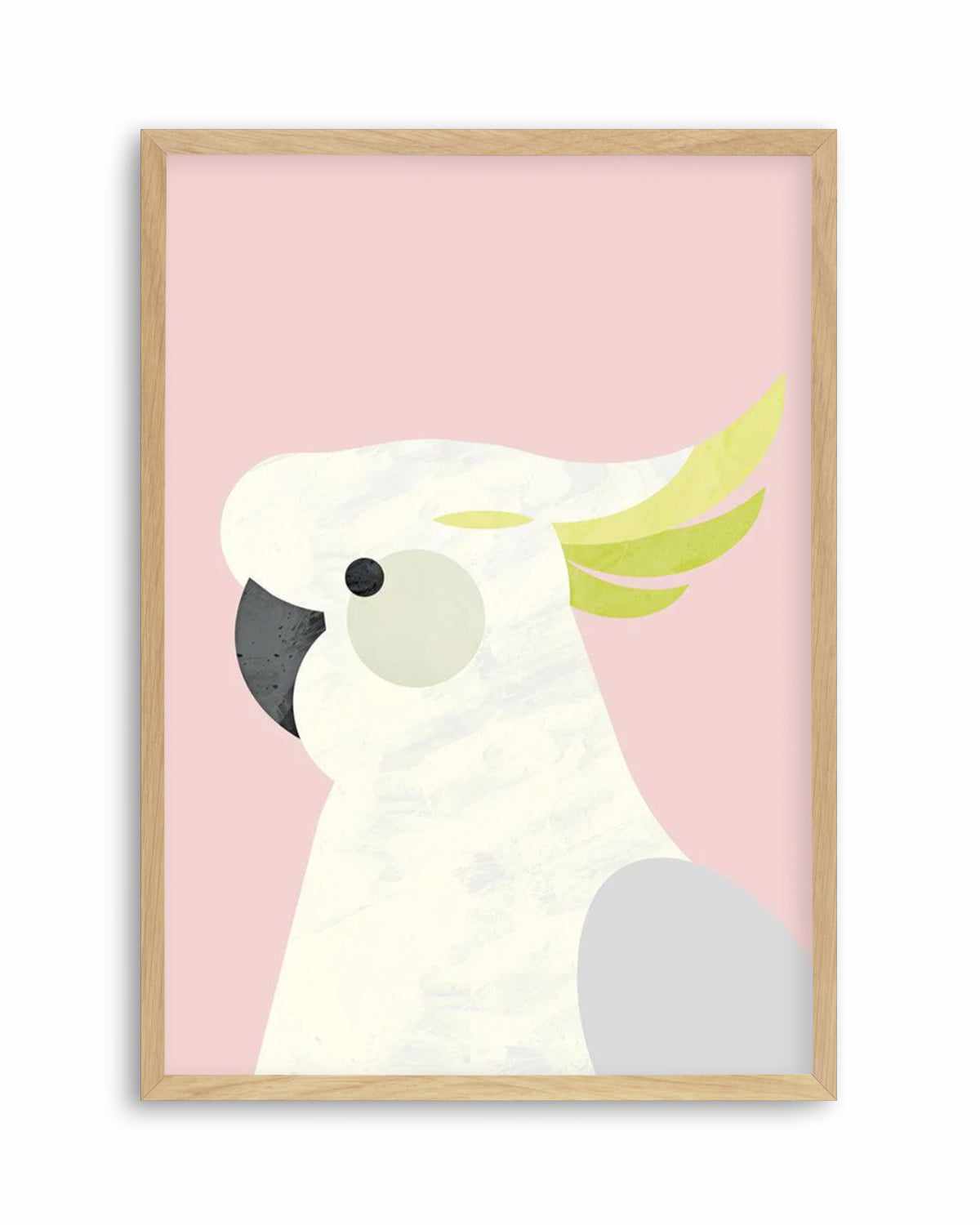 Cockatoo on Pink by Dan Hobday Art Print