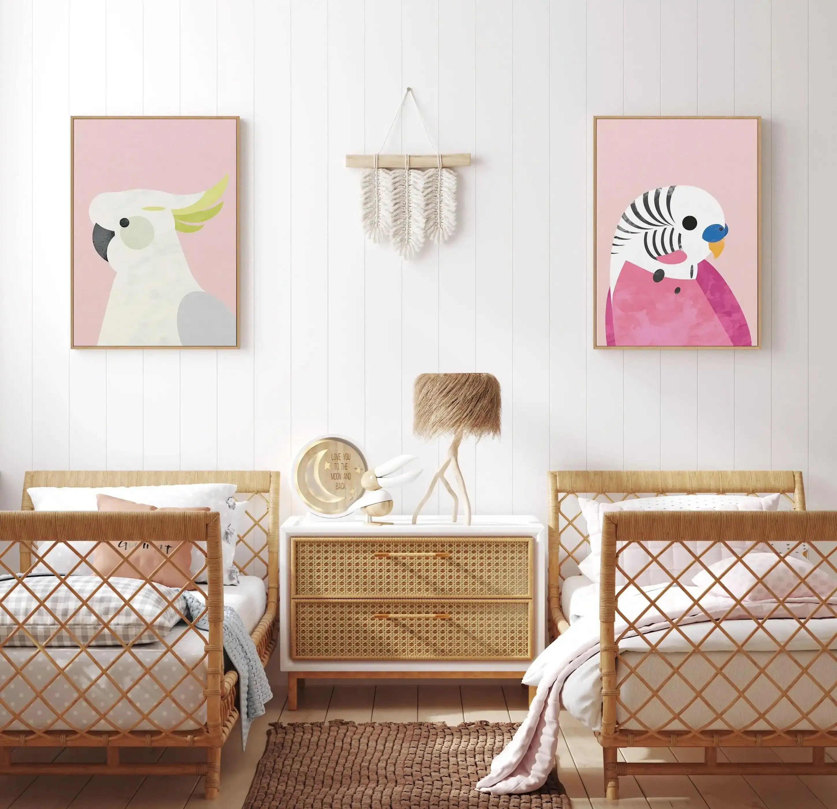 Budgie by Dan Hobday | Framed Canvas-CANVAS-You can shop wall art online with Olive et Oriel for everything from abstract art to fun kids wall art. Our beautiful modern art prints and canvas art are available from large canvas prints to wall art paintings and our proudly Australian artwork collection offers only the highest quality framed large wall art and canvas art Australia - You can buy fashion photography prints or Hampton print posters and paintings on canvas from Olive et Oriel and have 