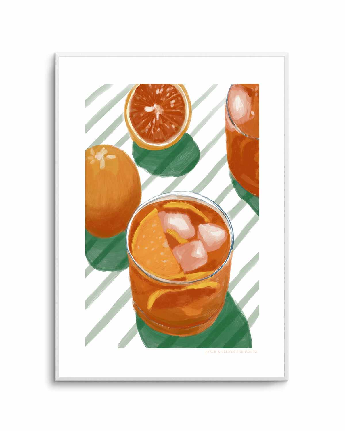 Cocktail and Stripes by Jenny Liz Rome | Art Print