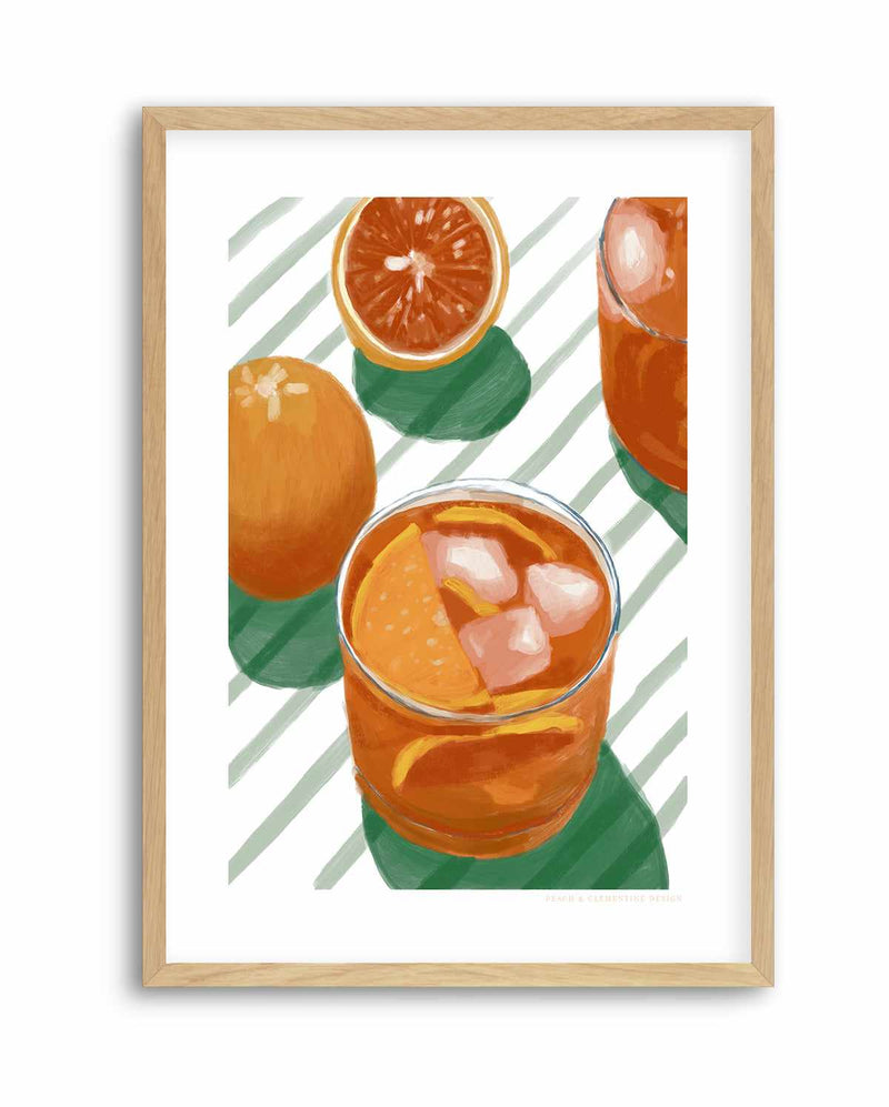 Cocktail and Stripes by Jenny Liz Rome | Art Print