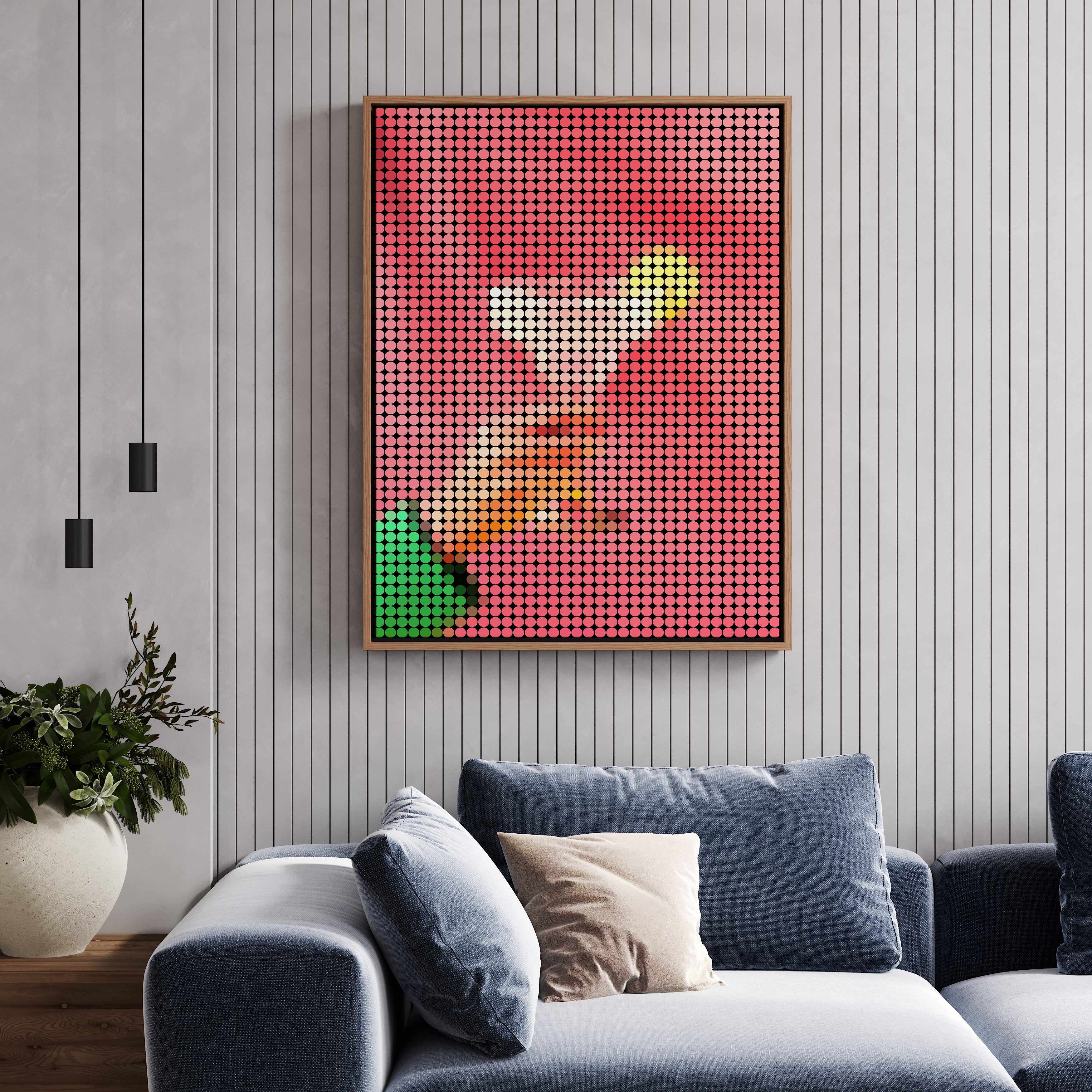 Cocktail Dots | Framed Canvas Art Print