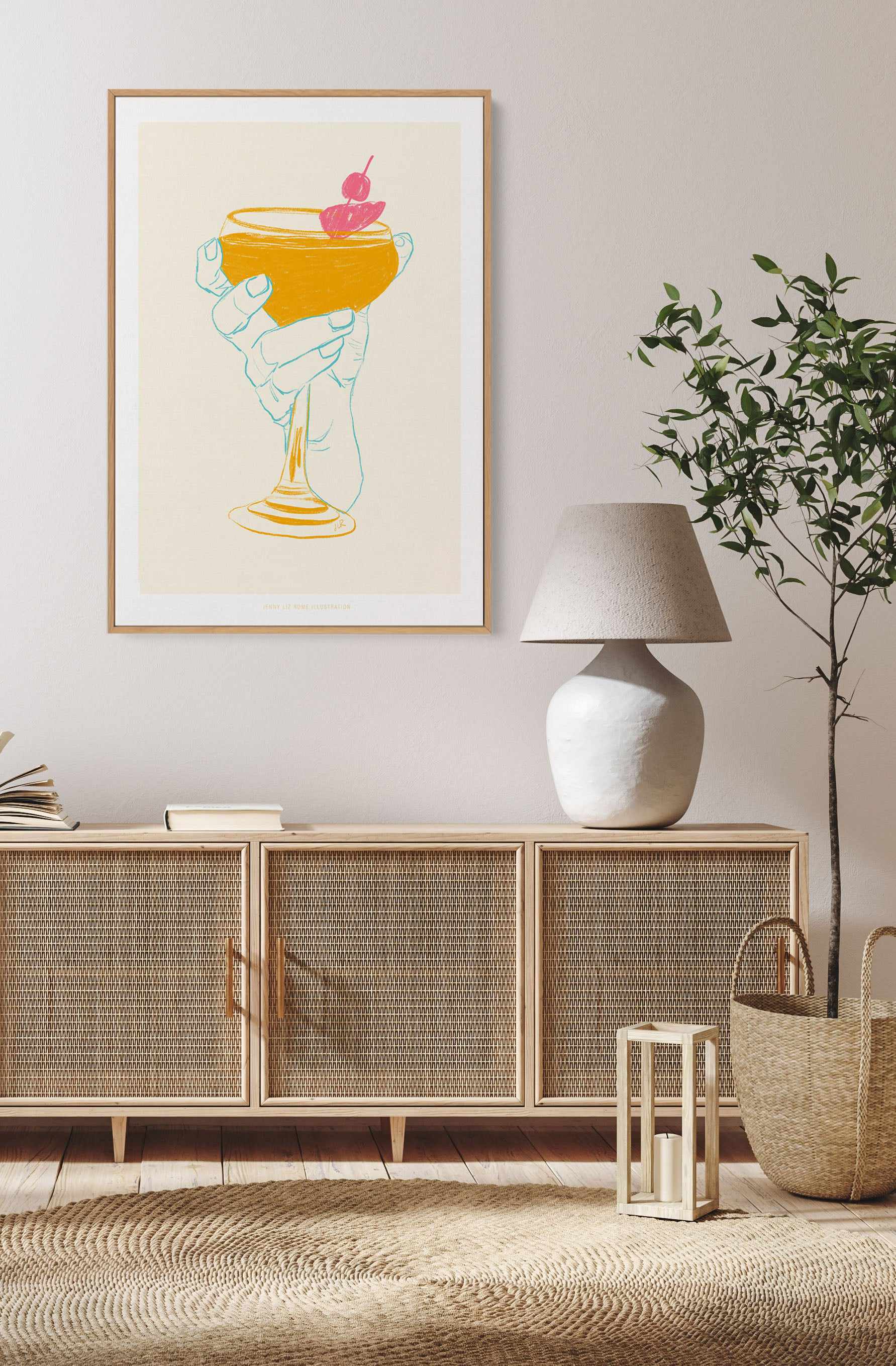 Cocktail I by Jenny Liz Rome | Framed Canvas Art Print