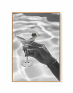 Cocktails by the Pool | Framed Canvas Art Print