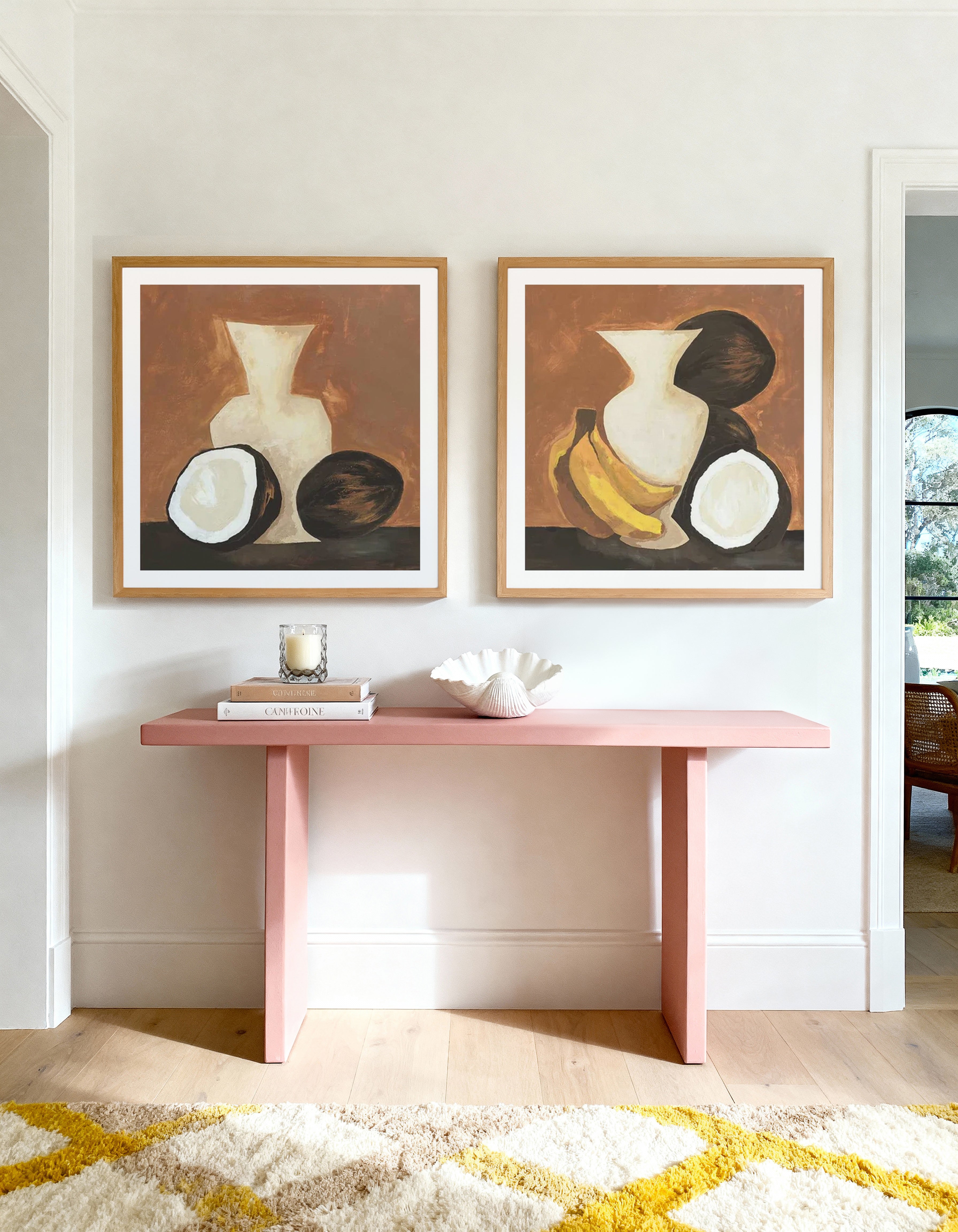 Coco Loco SQ I & II Art Print Set of 2 | Matching Wall Art