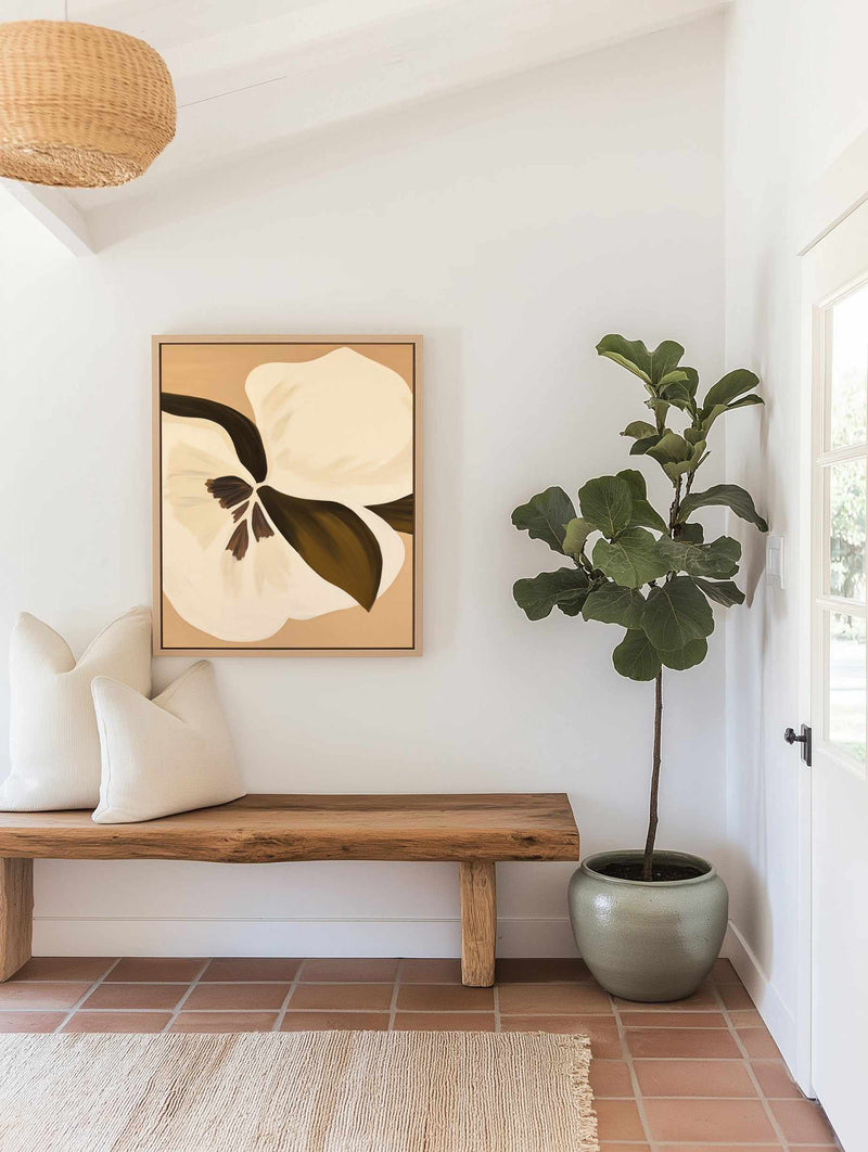 Cocoa Flower | Framed Canvas Art Print from Olive et Oriel where you can shop wallpaper and artworks online