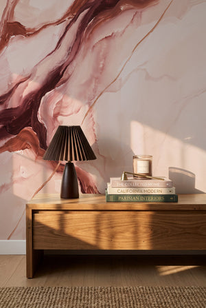 Cocoa Rosewood Wallpaper Mural