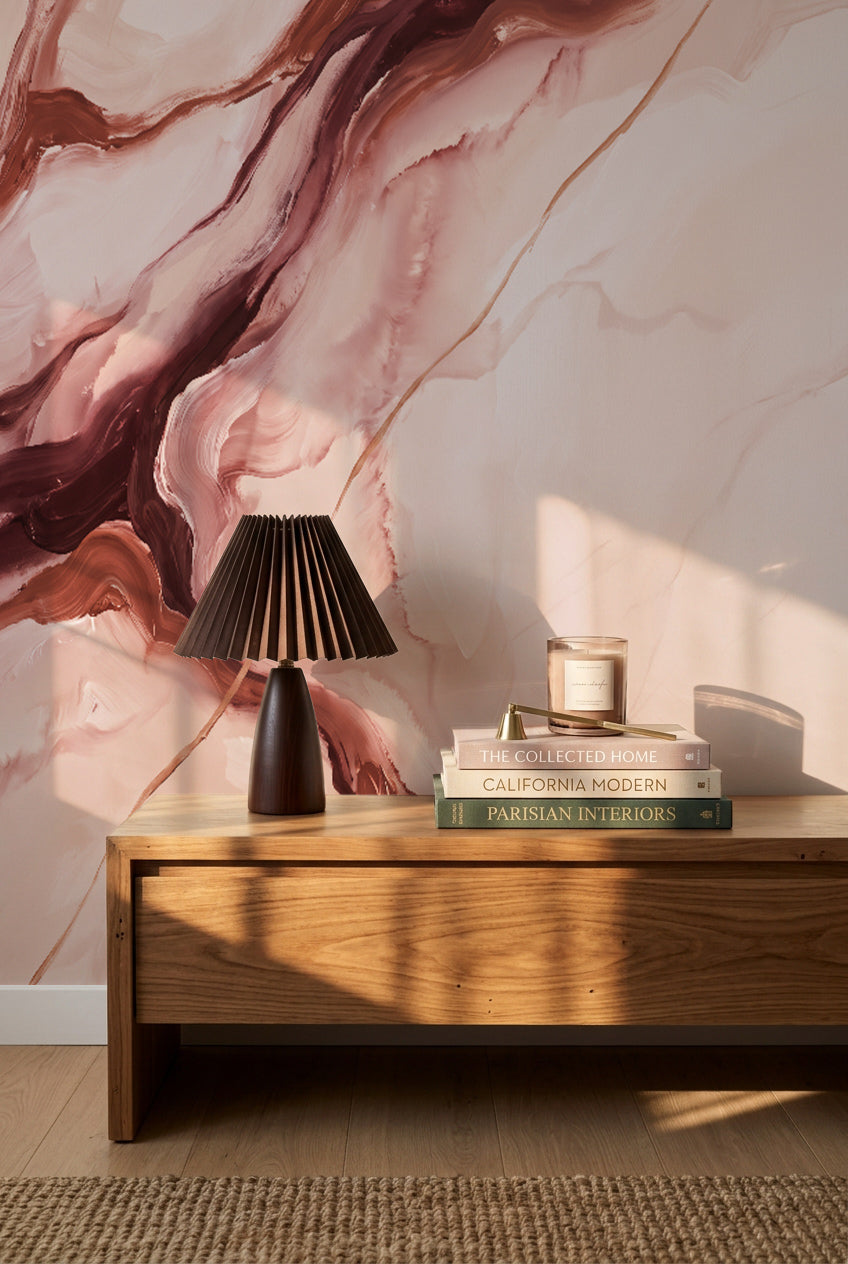 Cocoa Rosewood Wallpaper Mural