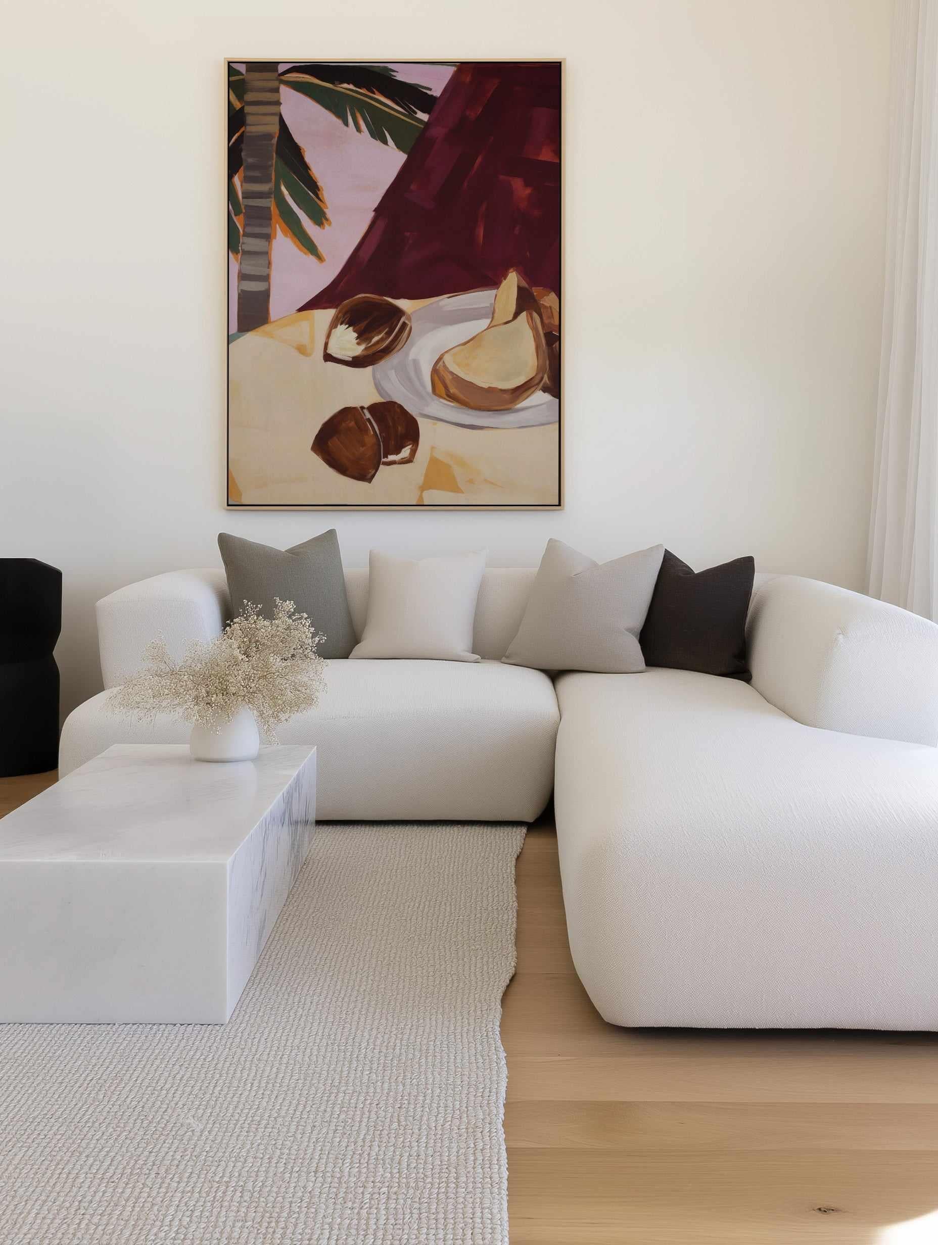 Cocoelle | Framed Canvas Art Print from Olive et Oriel where you can shop wallpaper and artworks online