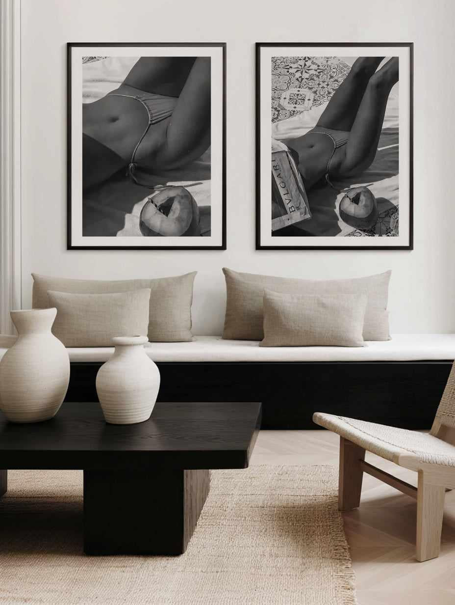 Coconut Bliss I & II by Mario Stefanelli Art Print Set of 2 | Matching Wall Art