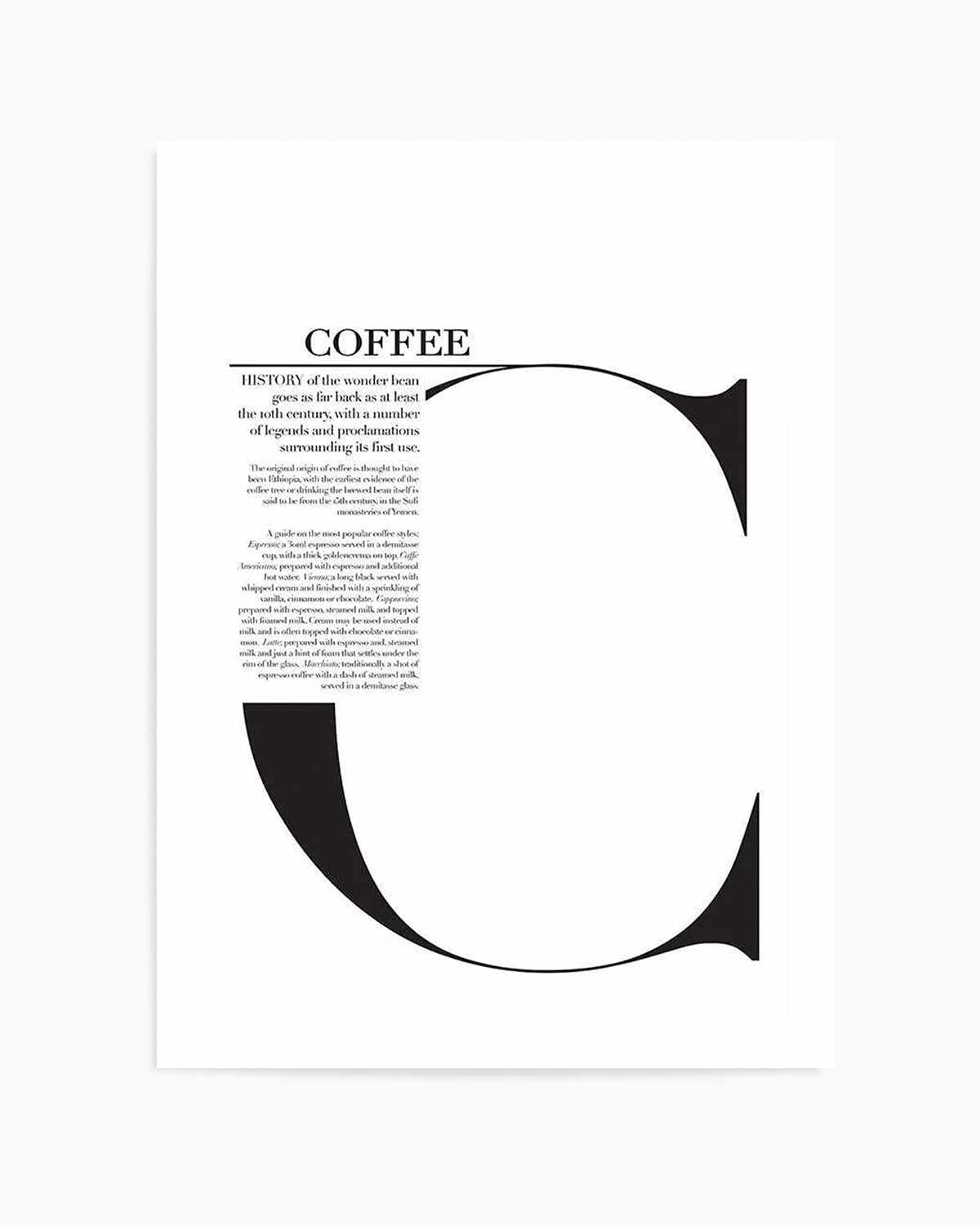 Coffee Art Print