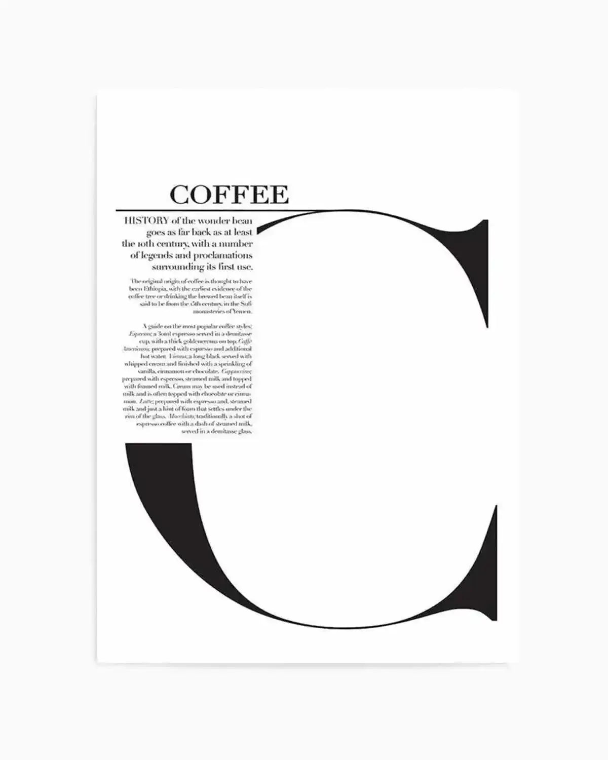 Coffee Art Print from Olive et Oriel where you can shop wallpaper and artworks online