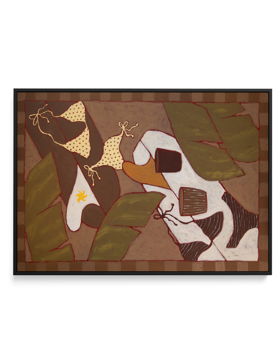 Coffee Break 3 by Erin Champ | Framed Canvas Art Print