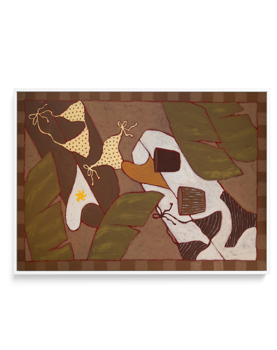 Coffee Break 3 by Erin Champ | Framed Canvas Art Print