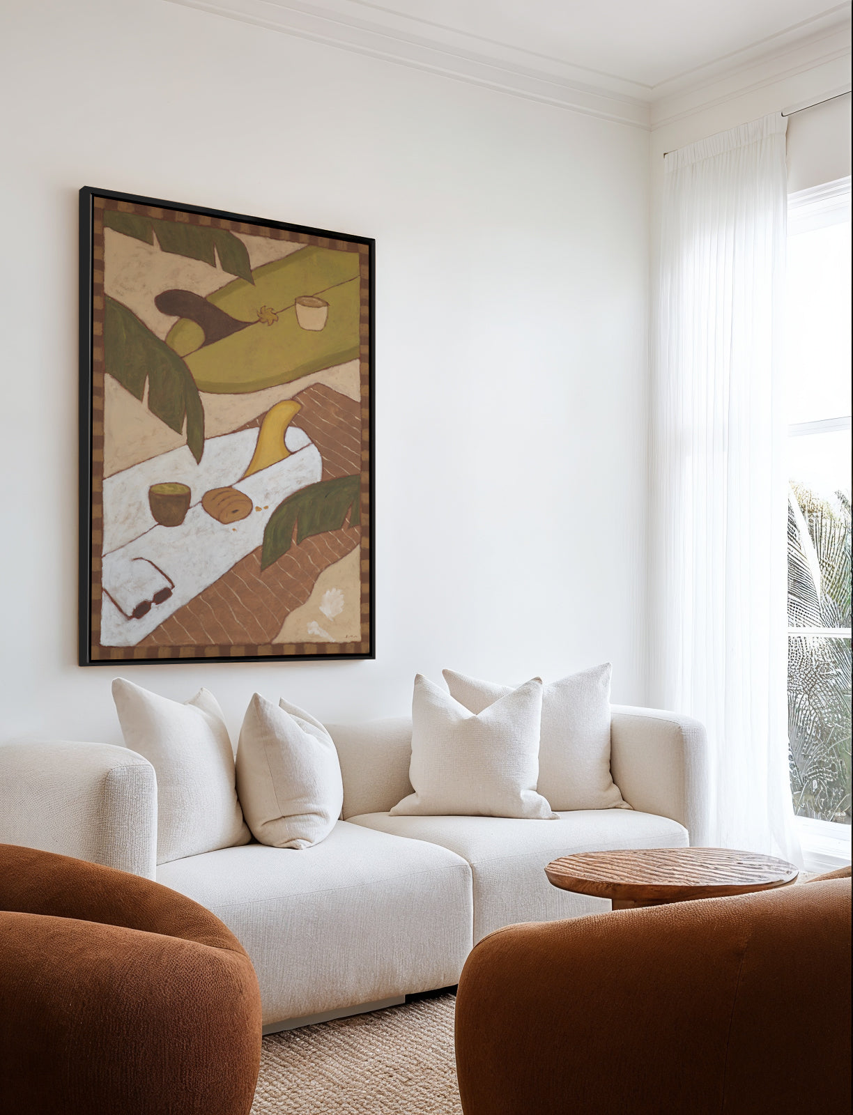 Coffee Break by Erin Champ | Framed Canvas Art Print