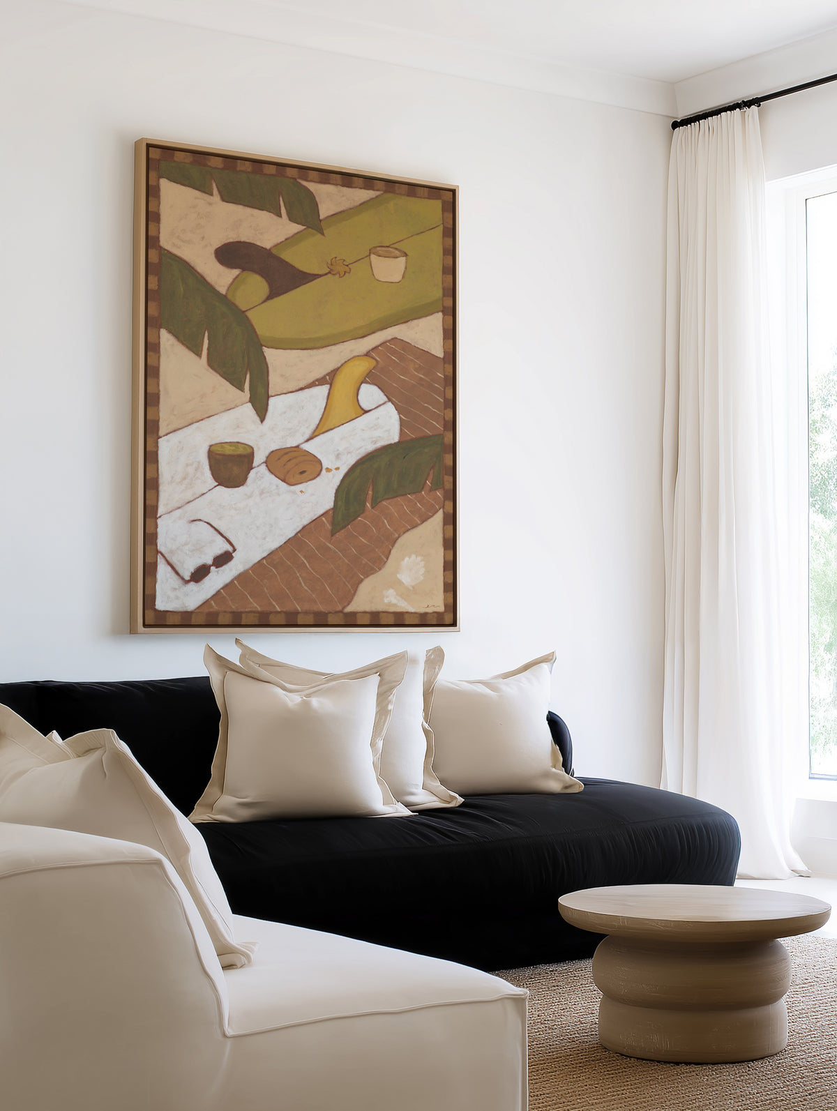 Coffee Break by Erin Champ | Framed Canvas Art Print