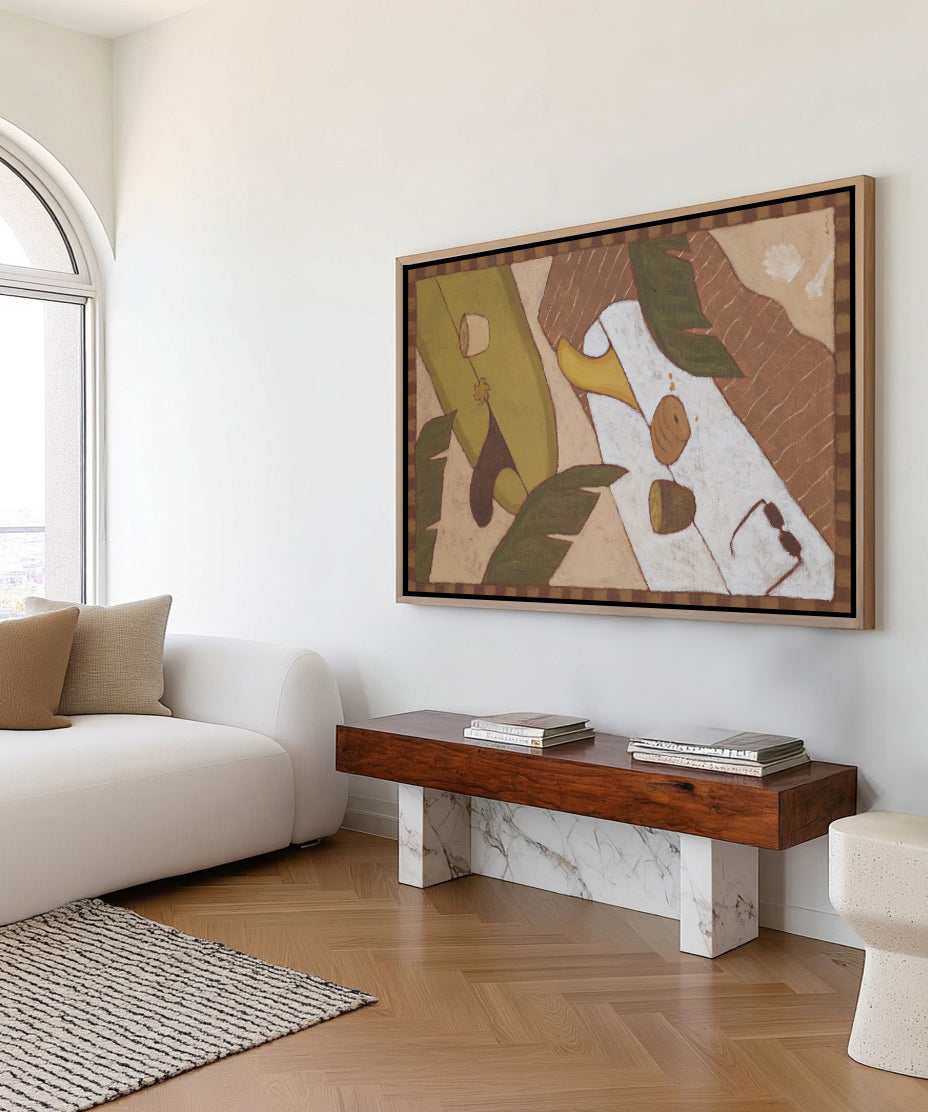 Coffee Break by Erin Champ | Framed Canvas Art Print