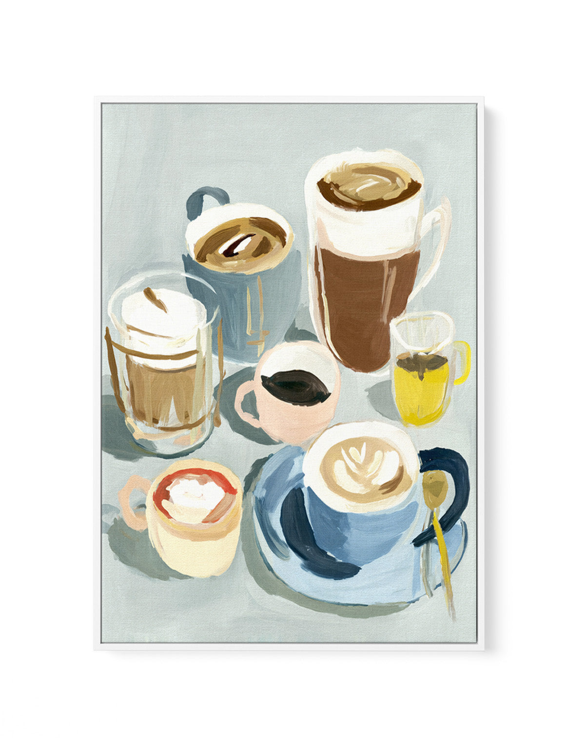 Coffee Club | Framed Canvas Art Print from Olive et Oriel where you can shop wallpaper and artworks online