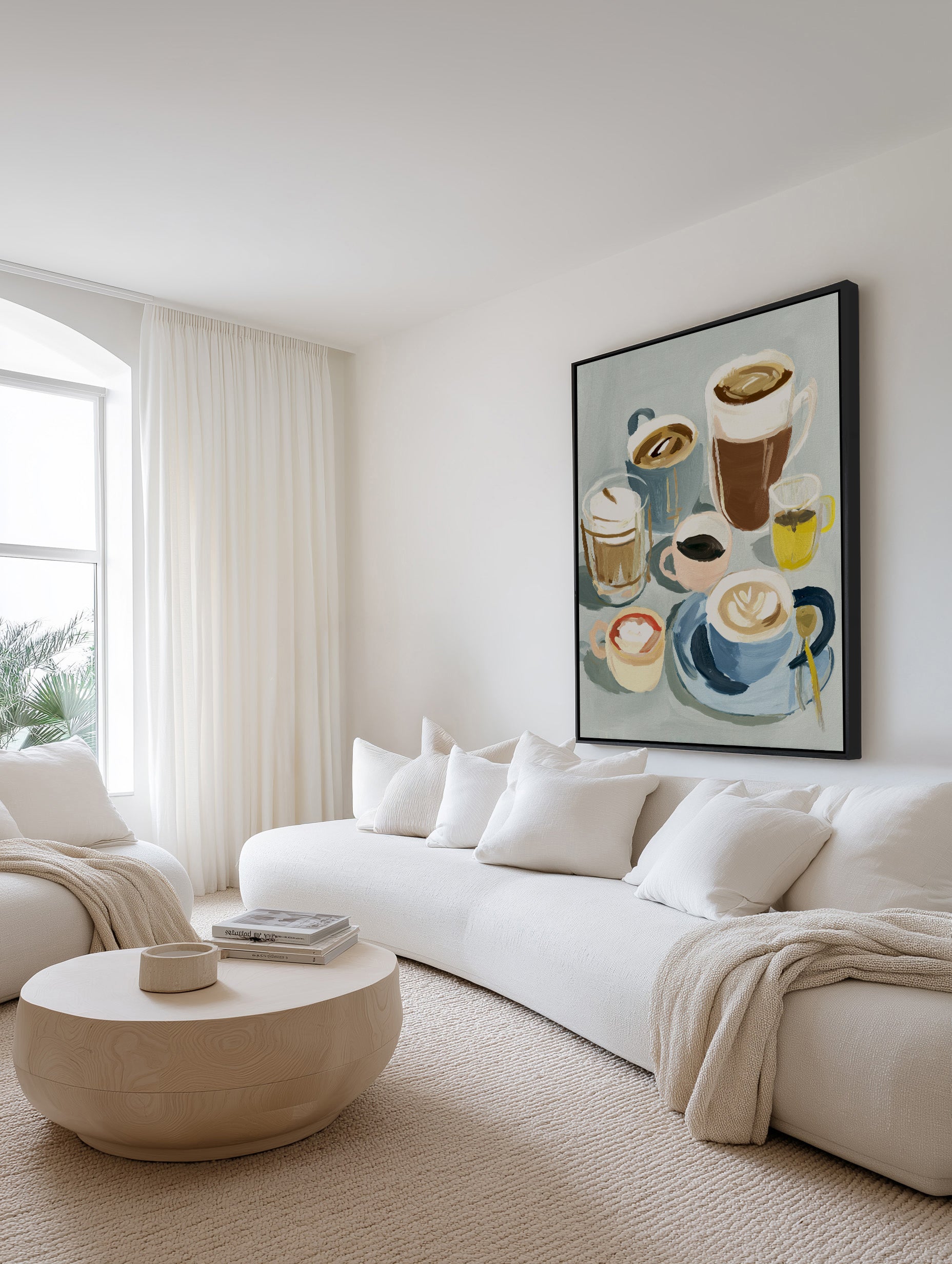 Coffee Club | Framed Canvas Art Print from Olive et Oriel where you can shop wallpaper and artworks online