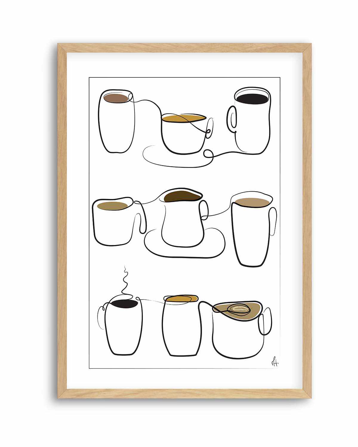 Coffee Cups by Mette Handberg | Art Print